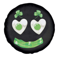 Funny Irish St Patricks Day Shamrock Spare Tire Cover Green Eggs Smile Brunch Breakfast