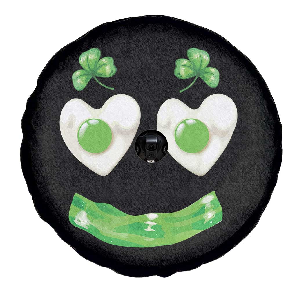 Funny Irish St Patricks Day Shamrock Spare Tire Cover Green Eggs Smile Brunch Breakfast