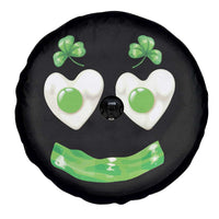 Funny Irish St Patricks Day Shamrock Spare Tire Cover Green Eggs Smile Brunch Breakfast