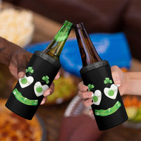 Funny Irish St Patricks Day Shamrock 4 in 1 Can Cooler Tumbler Green Eggs Smile Brunch Breakfast