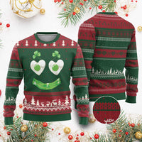Funny Irish St Patricks Day Shamrock Ugly Christmas Sweater Green Eggs Smile Brunch Breakfast