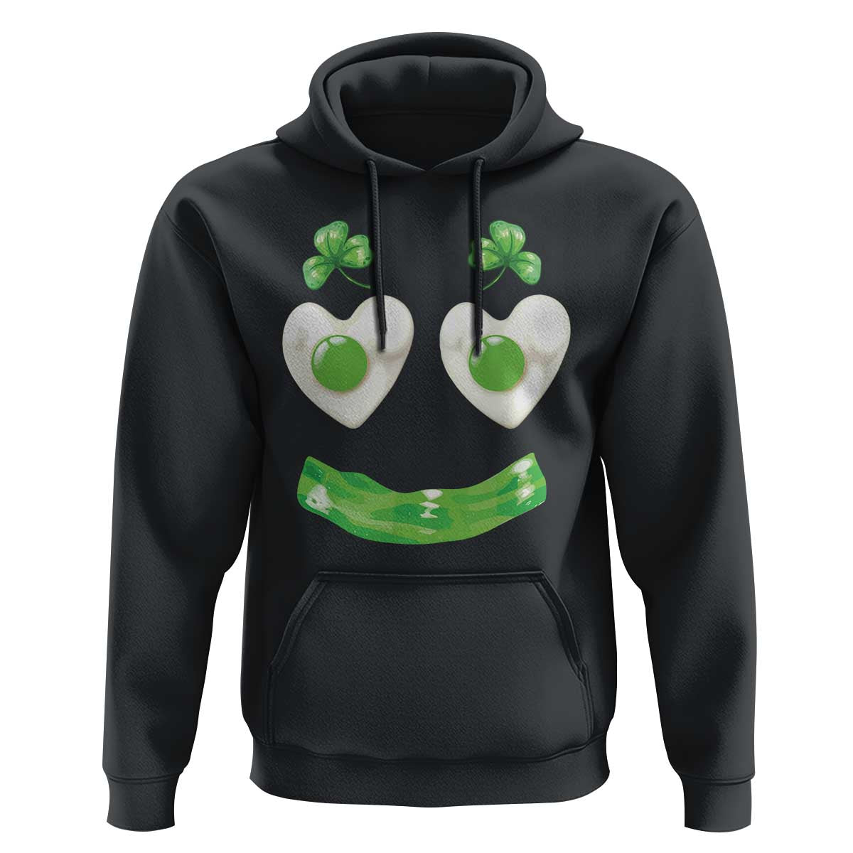 Funny Irish St Patricks Day Shamrock Hoodie Green Eggs Smile Brunch Breakfast