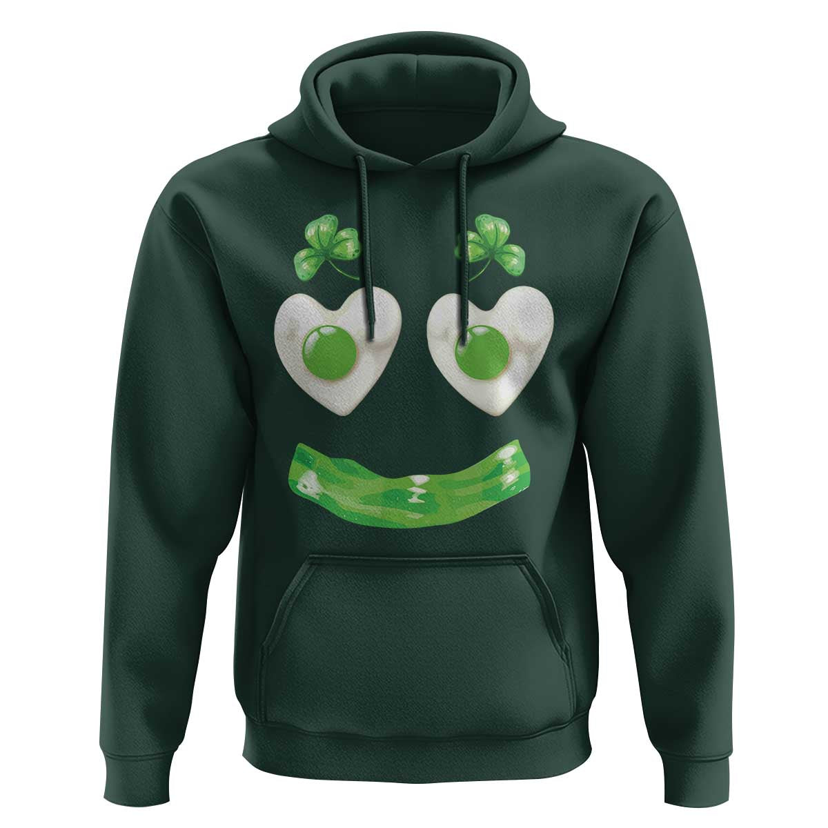 Funny Irish St Patricks Day Shamrock Hoodie Green Eggs Smile Brunch Breakfast