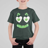 Funny Irish St Patricks Day Shamrock T Shirt For Kid Green Eggs Smile Brunch Breakfast