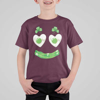 Funny Irish St Patricks Day Shamrock T Shirt For Kid Green Eggs Smile Brunch Breakfast