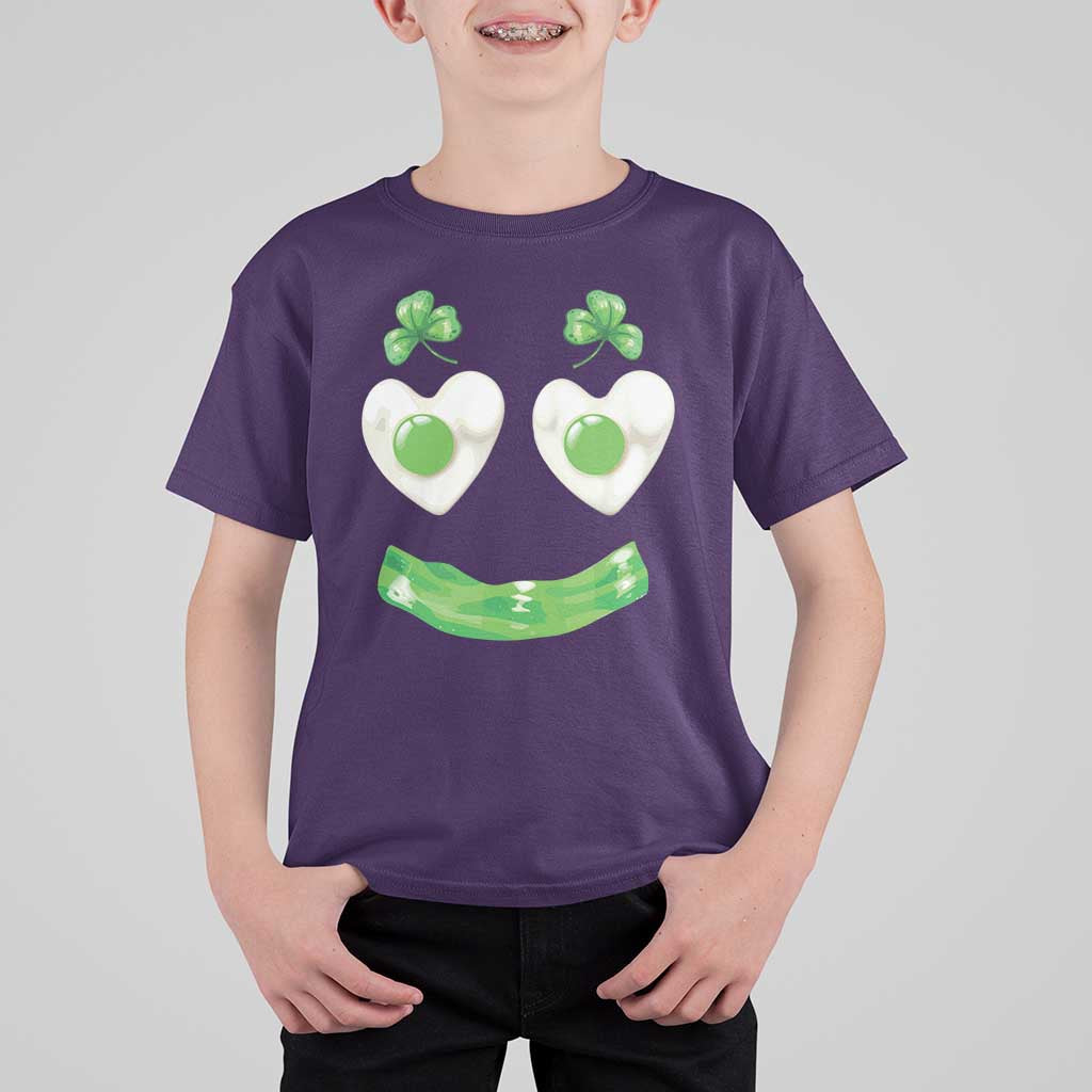 Funny Irish St Patricks Day Shamrock T Shirt For Kid Green Eggs Smile Brunch Breakfast