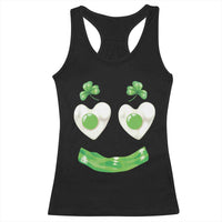 Funny Irish St Patricks Day Shamrock Racerback Tank Top Green Eggs Smile Brunch Breakfast