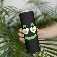 Funny Irish St Patricks Day Shamrock Skinny Tumbler Green Eggs Smile Brunch Breakfast