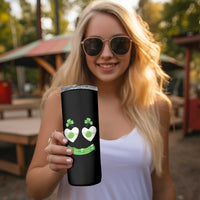 Funny Irish St Patricks Day Shamrock Skinny Tumbler Green Eggs Smile Brunch Breakfast