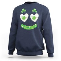 Funny Irish St Patricks Day Shamrock Sweatshirt Green Eggs Smile Brunch Breakfast