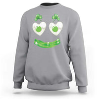 Funny Irish St Patricks Day Shamrock Sweatshirt Green Eggs Smile Brunch Breakfast