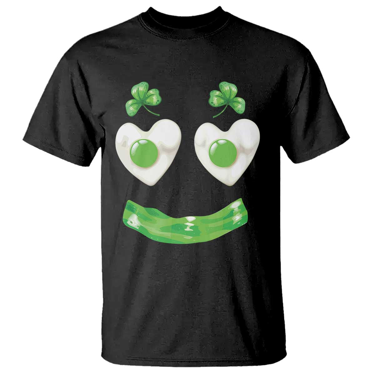 Funny Irish St Patricks Day Shamrock T Shirt Green Eggs Smile Brunch Breakfast