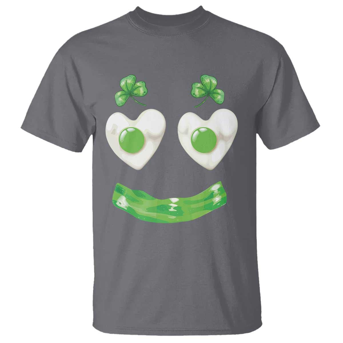Funny Irish St Patricks Day Shamrock T Shirt Green Eggs Smile Brunch Breakfast