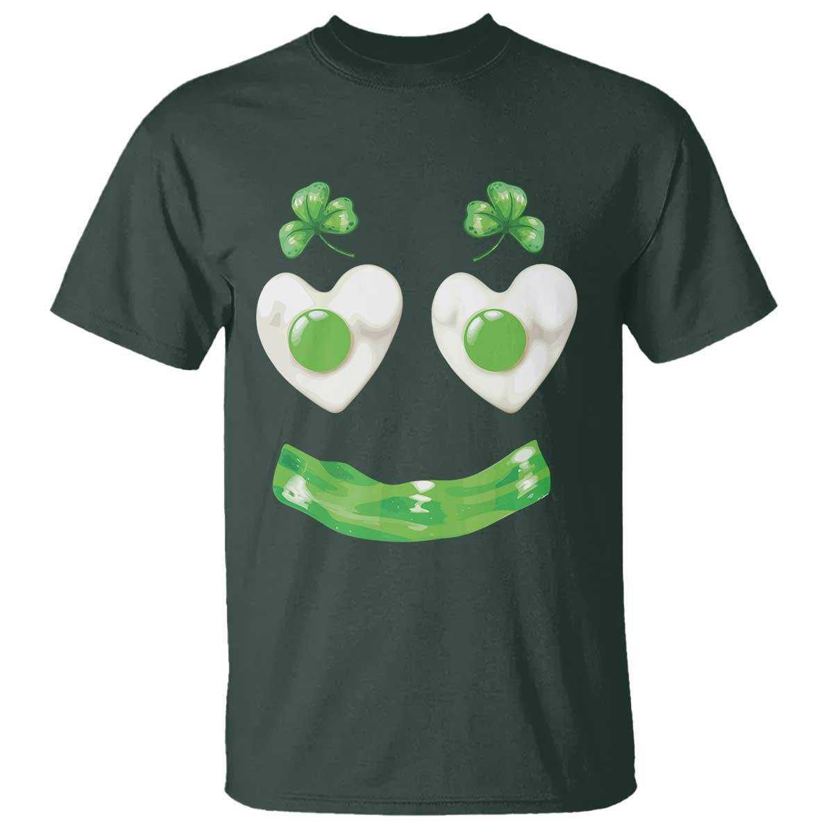 Funny Irish St Patricks Day Shamrock T Shirt Green Eggs Smile Brunch Breakfast