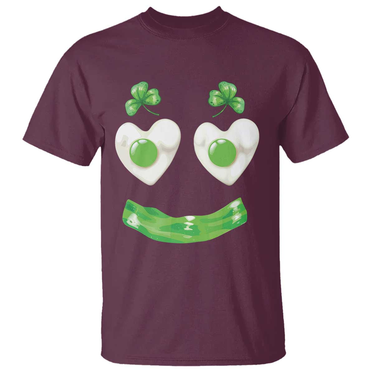 Funny Irish St Patricks Day Shamrock T Shirt Green Eggs Smile Brunch Breakfast