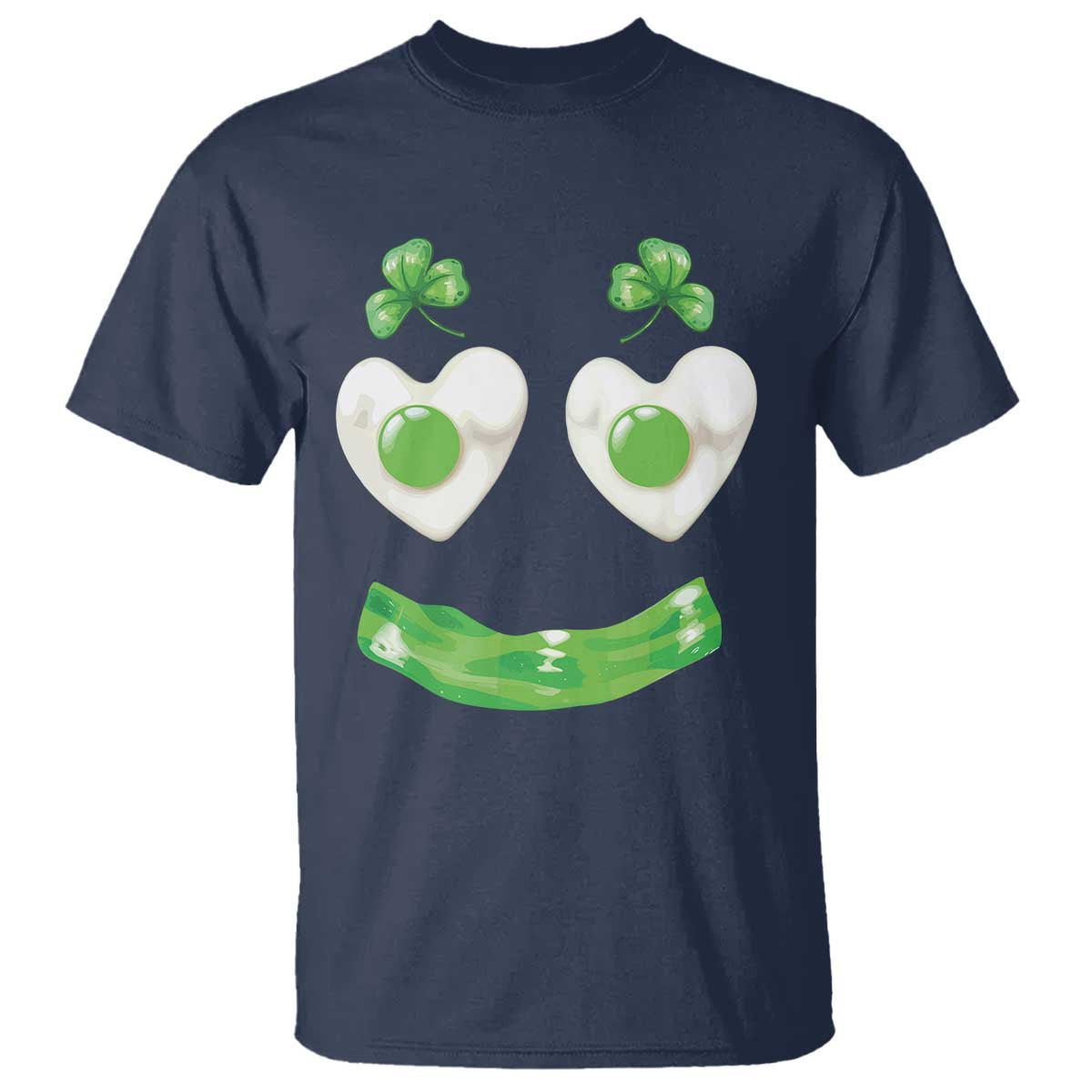Funny Irish St Patricks Day Shamrock T Shirt Green Eggs Smile Brunch Breakfast