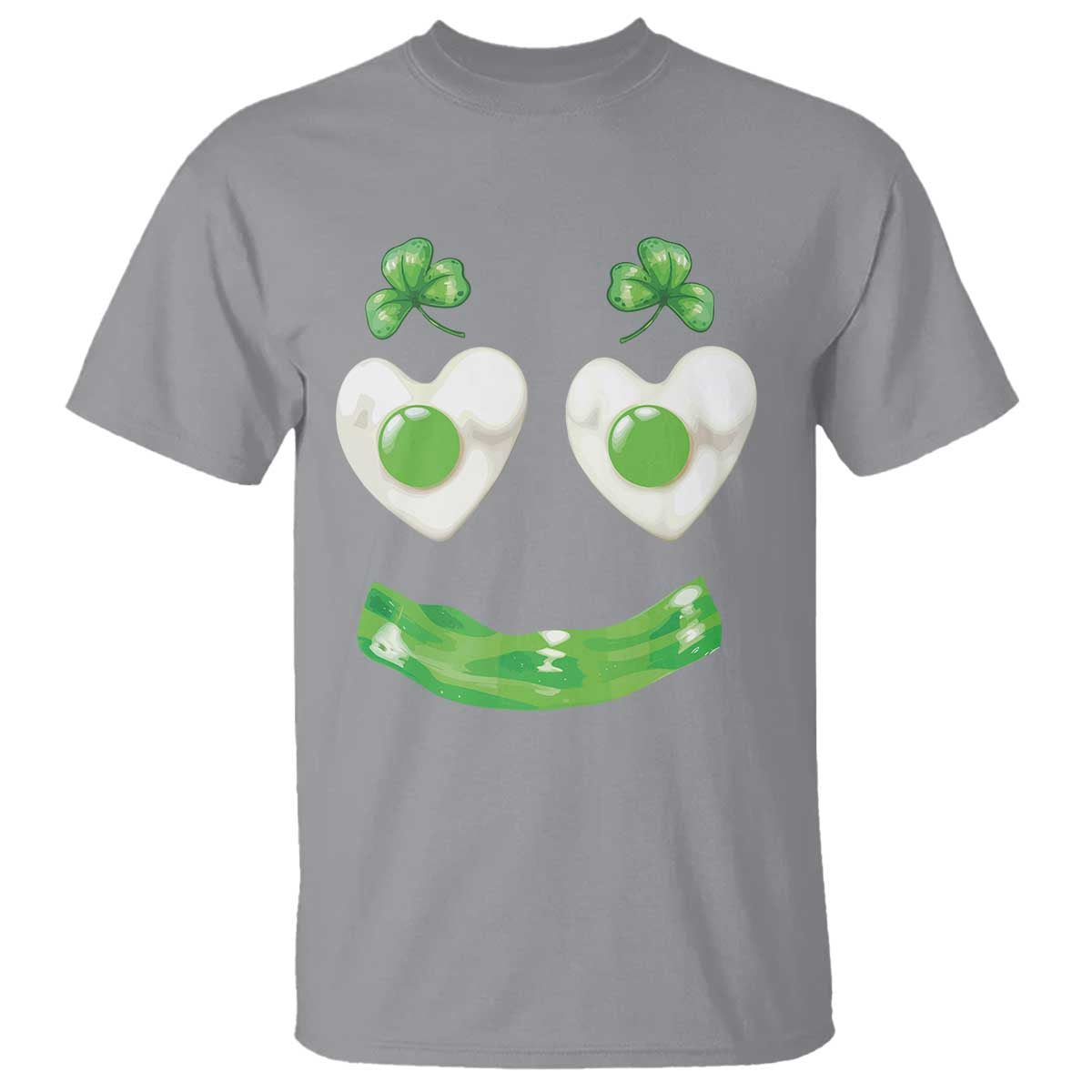 Funny Irish St Patricks Day Shamrock T Shirt Green Eggs Smile Brunch Breakfast
