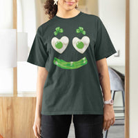 Funny Irish St Patricks Day Shamrock T Shirt For Women Green Eggs Smile Brunch Breakfast