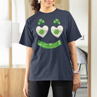 Funny Irish St Patricks Day Shamrock T Shirt For Women Green Eggs Smile Brunch Breakfast