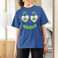 Funny Irish St Patricks Day Shamrock T Shirt For Women Green Eggs Smile Brunch Breakfast