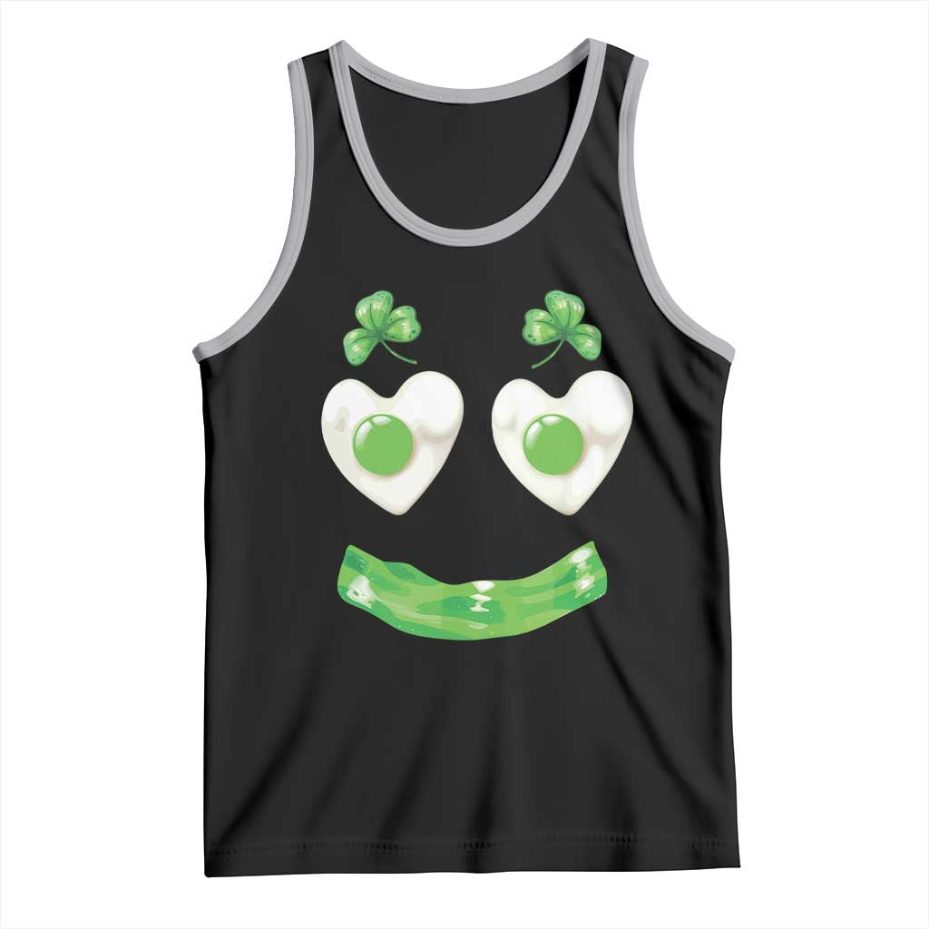 Funny Irish St Patricks Day Shamrock Tank Top Green Eggs Smile Brunch Breakfast