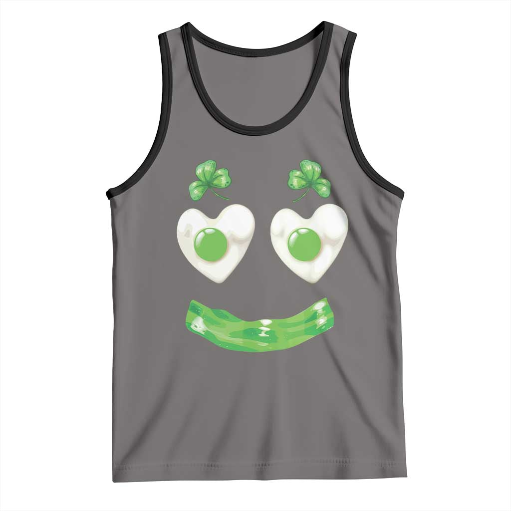 Funny Irish St Patricks Day Shamrock Tank Top Green Eggs Smile Brunch Breakfast