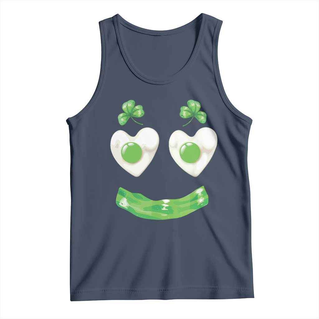Funny Irish St Patricks Day Shamrock Tank Top Green Eggs Smile Brunch Breakfast