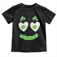 Funny Irish St Patricks Day Shamrock Toddler T Shirt Green Eggs Smile Brunch Breakfast