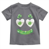 Funny Irish St Patricks Day Shamrock Toddler T Shirt Green Eggs Smile Brunch Breakfast