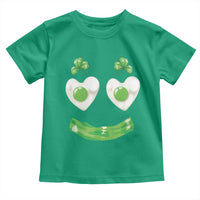Funny Irish St Patricks Day Shamrock Toddler T Shirt Green Eggs Smile Brunch Breakfast