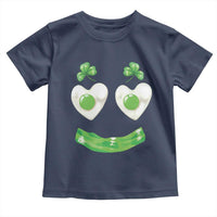 Funny Irish St Patricks Day Shamrock Toddler T Shirt Green Eggs Smile Brunch Breakfast