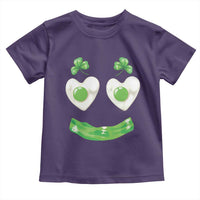 Funny Irish St Patricks Day Shamrock Toddler T Shirt Green Eggs Smile Brunch Breakfast