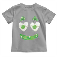 Funny Irish St Patricks Day Shamrock Toddler T Shirt Green Eggs Smile Brunch Breakfast