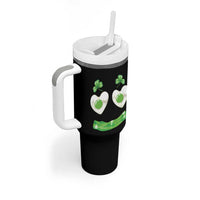 Funny Irish St Patricks Day Shamrock Tumbler With Handle Green Eggs Smile Brunch Breakfast