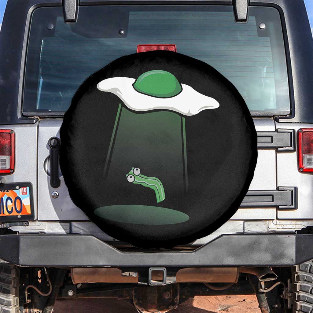 Funny Irish St Patricks Day Spare Tire Cover UFO Egg Bacon Abduction Funny