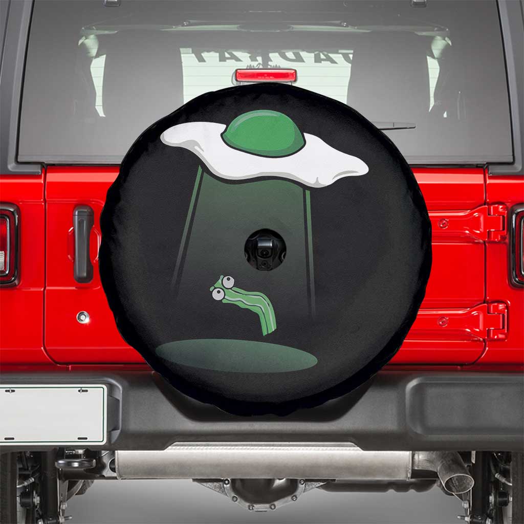 Funny Irish St Patricks Day Spare Tire Cover UFO Egg Bacon Abduction Funny