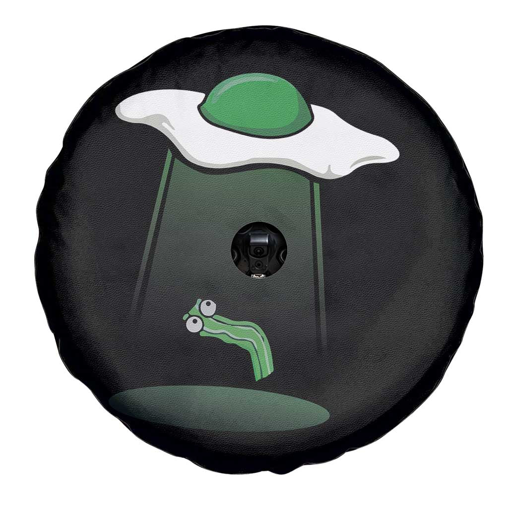 Funny Irish St Patricks Day Spare Tire Cover UFO Egg Bacon Abduction Funny