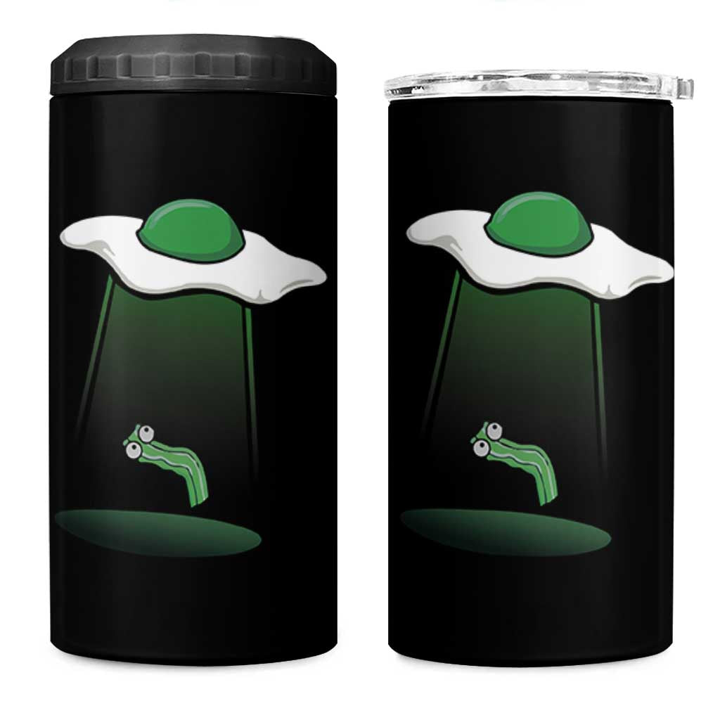 Funny Irish St Patricks Day 4 in 1 Can Cooler Tumbler UFO Egg Bacon Abduction Funny