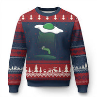 Funny Irish St Patricks Day Ugly Christmas Sweater UFO Egg Bacon Abduction Funny
