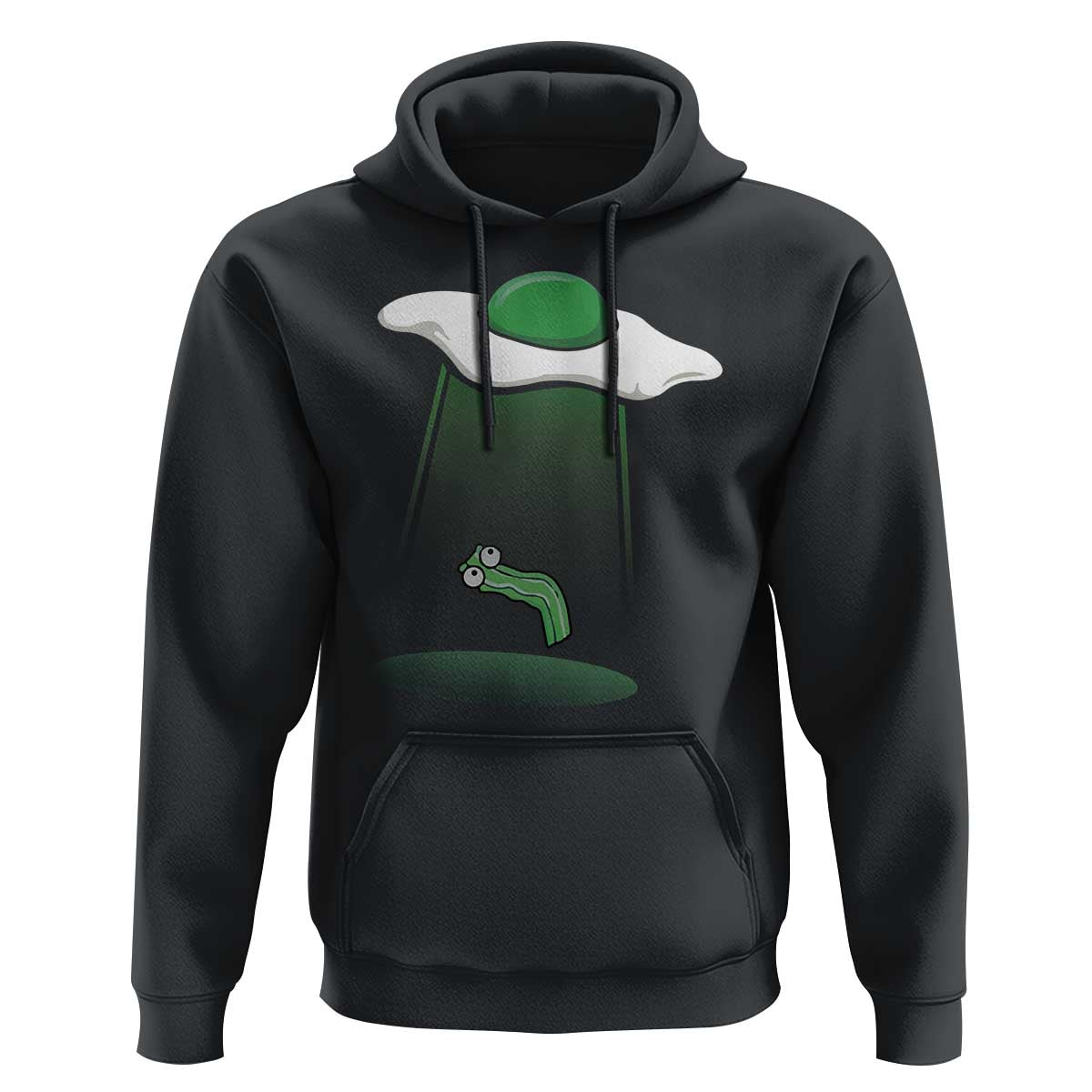 Funny Irish St Patricks Day Hoodie UFO Egg Bacon Abduction Funny