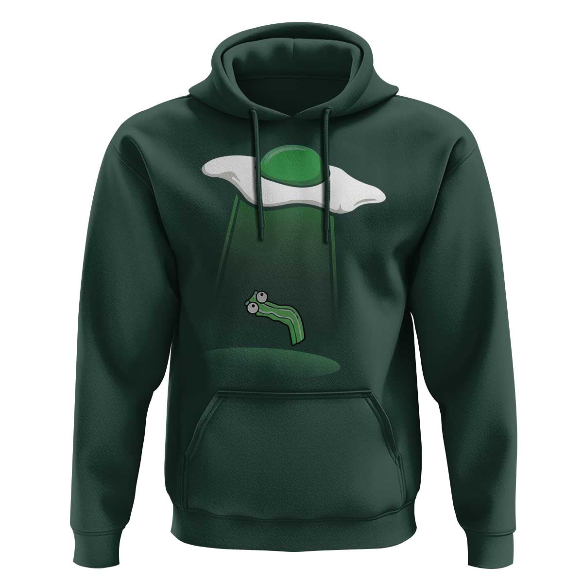 Funny Irish St Patricks Day Hoodie UFO Egg Bacon Abduction Funny