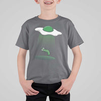 Funny Irish St Patricks Day T Shirt For Kid UFO Egg Bacon Abduction Funny