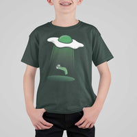 Funny Irish St Patricks Day T Shirt For Kid UFO Egg Bacon Abduction Funny