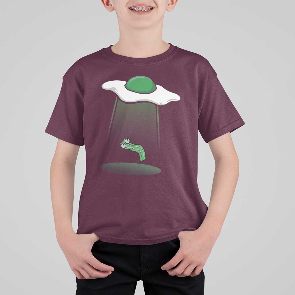 Funny Irish St Patricks Day T Shirt For Kid UFO Egg Bacon Abduction Funny