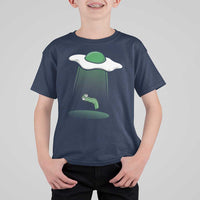Funny Irish St Patricks Day T Shirt For Kid UFO Egg Bacon Abduction Funny