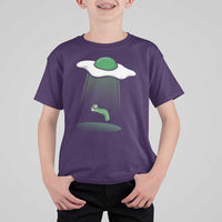 Funny Irish St Patricks Day T Shirt For Kid UFO Egg Bacon Abduction Funny