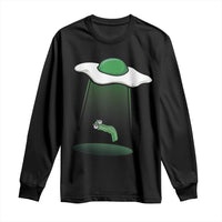 Funny Irish St Patricks Day Long Sleeve Shirt UFO Egg Bacon Abduction Funny