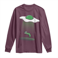 Funny Irish St Patricks Day Long Sleeve Shirt UFO Egg Bacon Abduction Funny