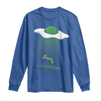 Funny Irish St Patricks Day Long Sleeve Shirt UFO Egg Bacon Abduction Funny