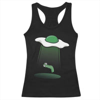 Funny Irish St Patricks Day Racerback Tank Top UFO Egg Bacon Abduction Funny